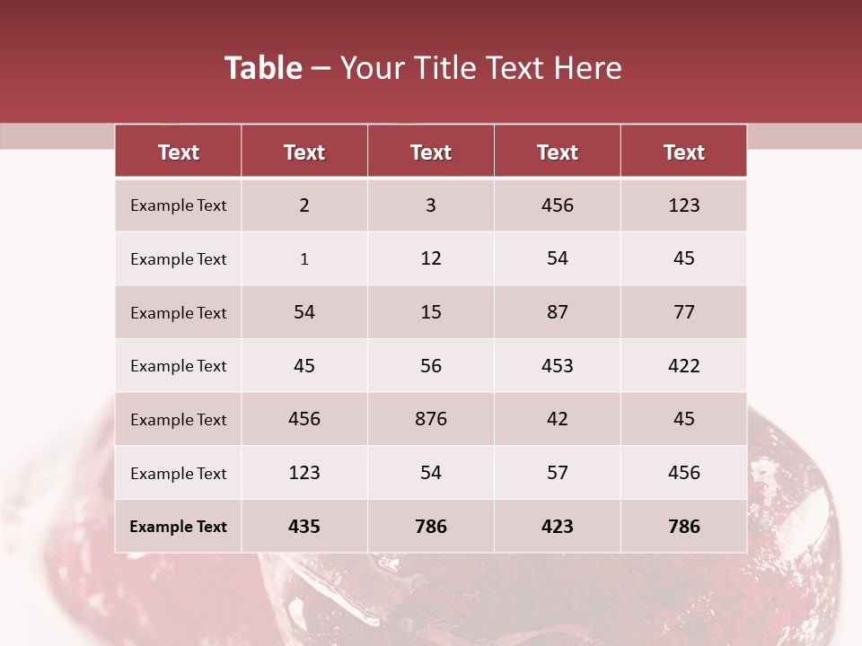 Cherry Berry Dessert PowerPoint Template