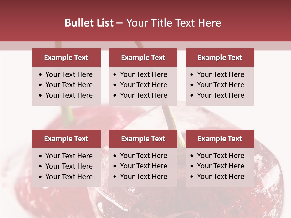 Cherry Berry Dessert PowerPoint Template