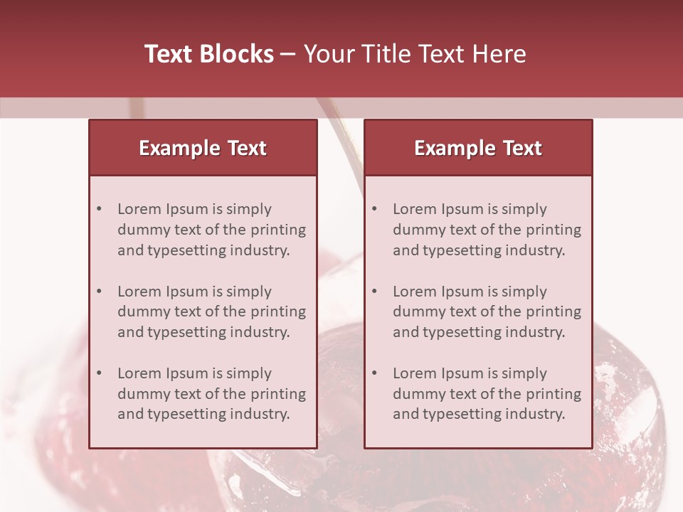 Cherry Berry Dessert PowerPoint Template