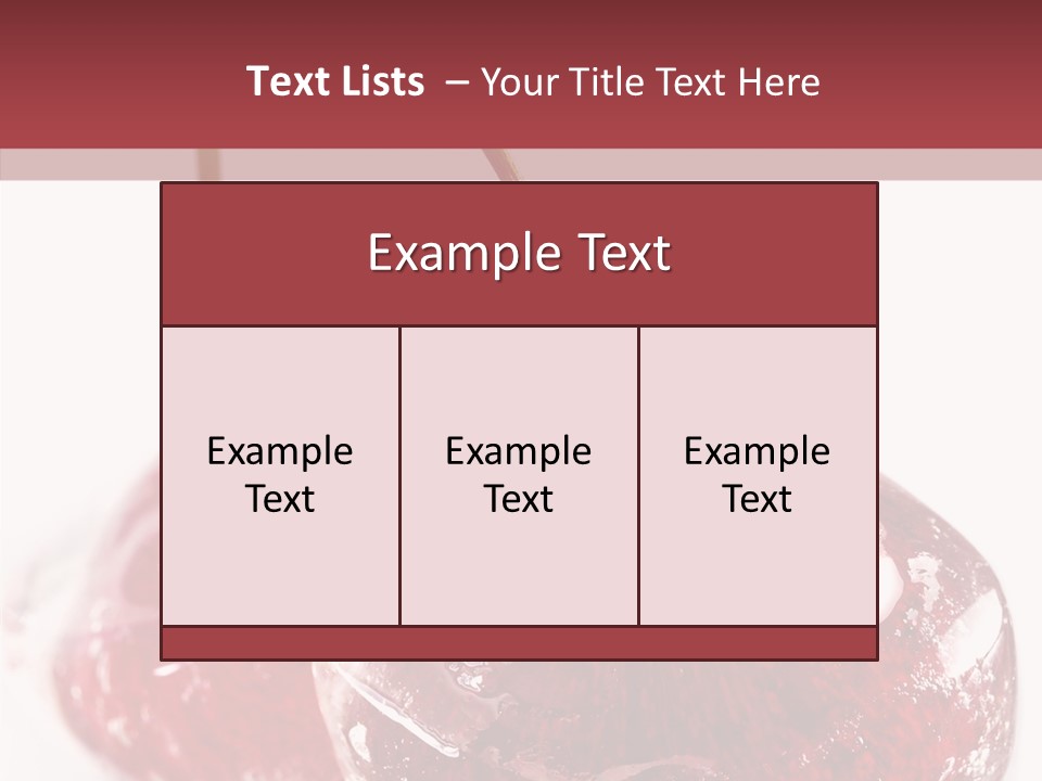 Cherry Berry Dessert PowerPoint Template