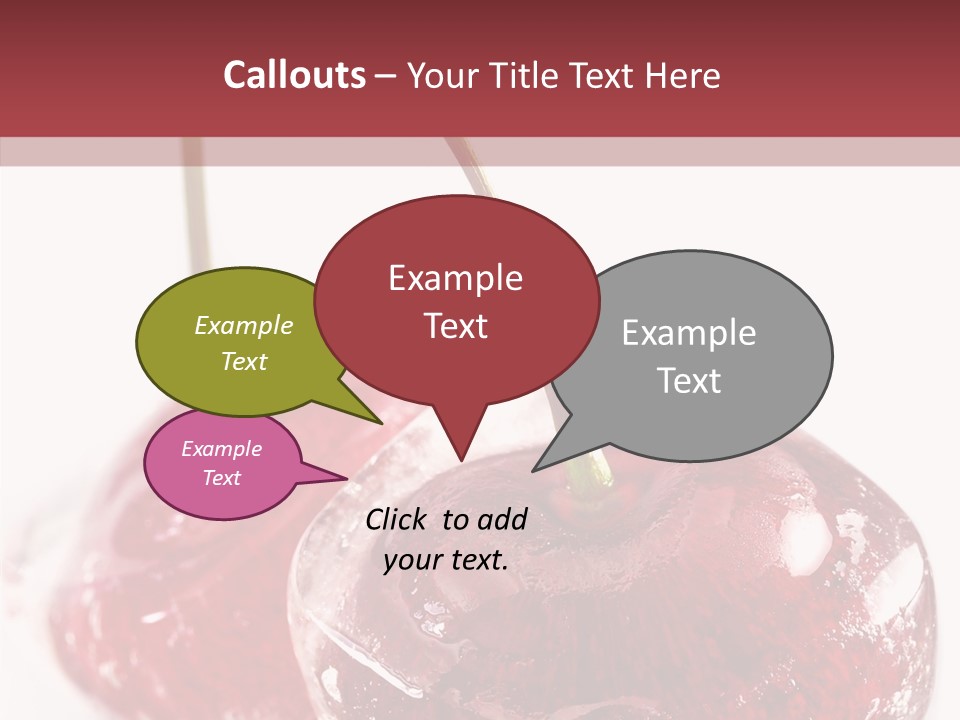 Cherry Berry Dessert PowerPoint Template