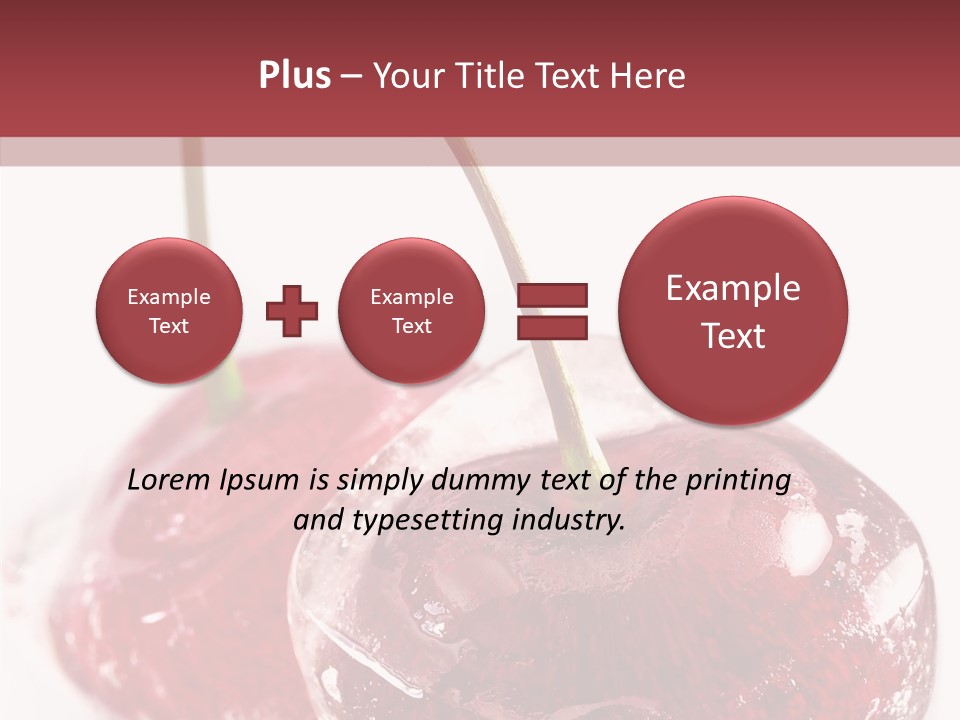 Cherry Berry Dessert PowerPoint Template