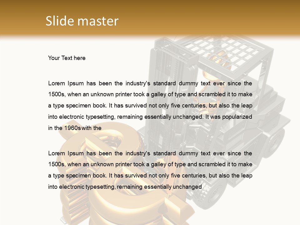 Art Value Forklift PowerPoint Template