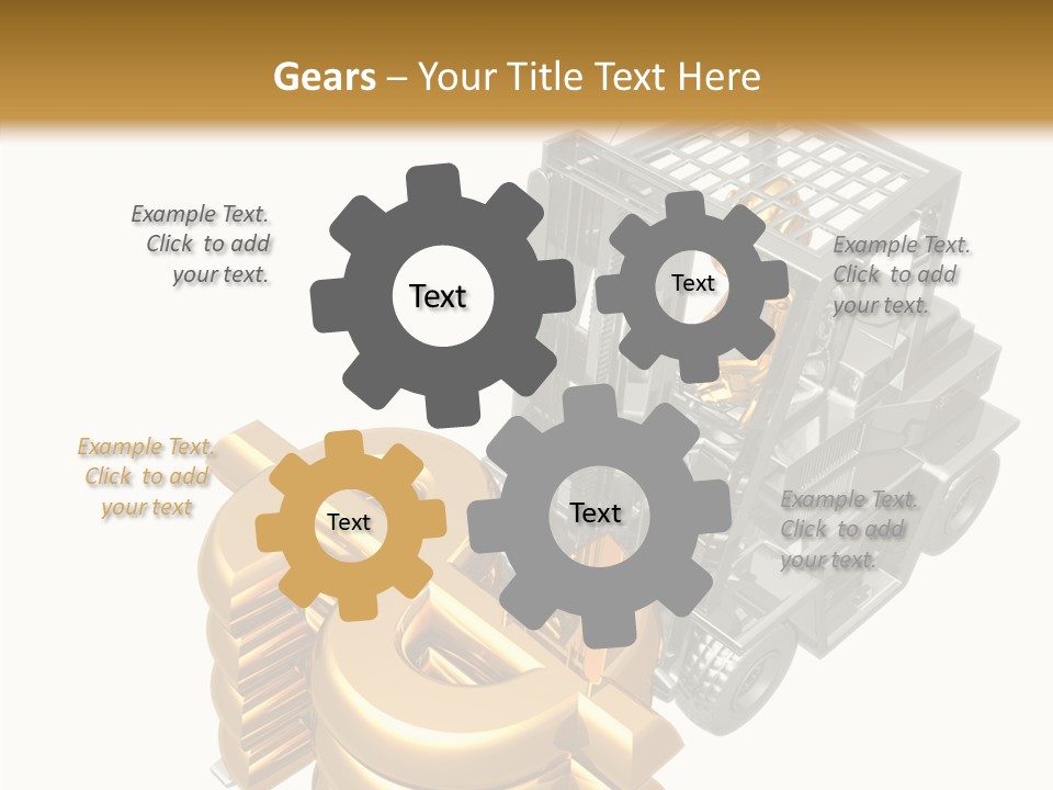 Art Value Forklift PowerPoint Template