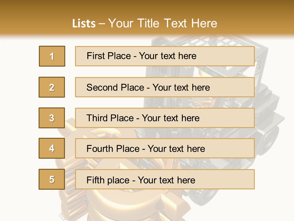 Art Value Forklift PowerPoint Template