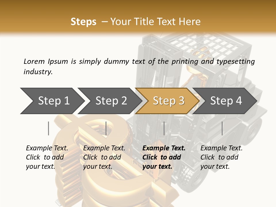 Art Value Forklift PowerPoint Template