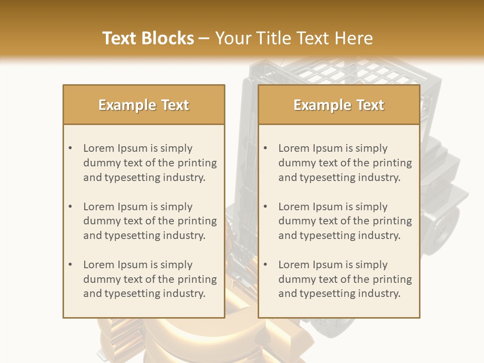 Art Value Forklift PowerPoint Template