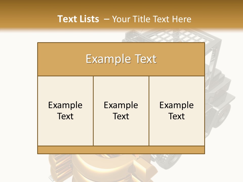 Art Value Forklift PowerPoint Template