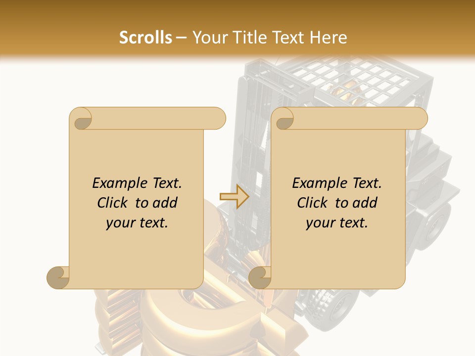 Art Value Forklift PowerPoint Template