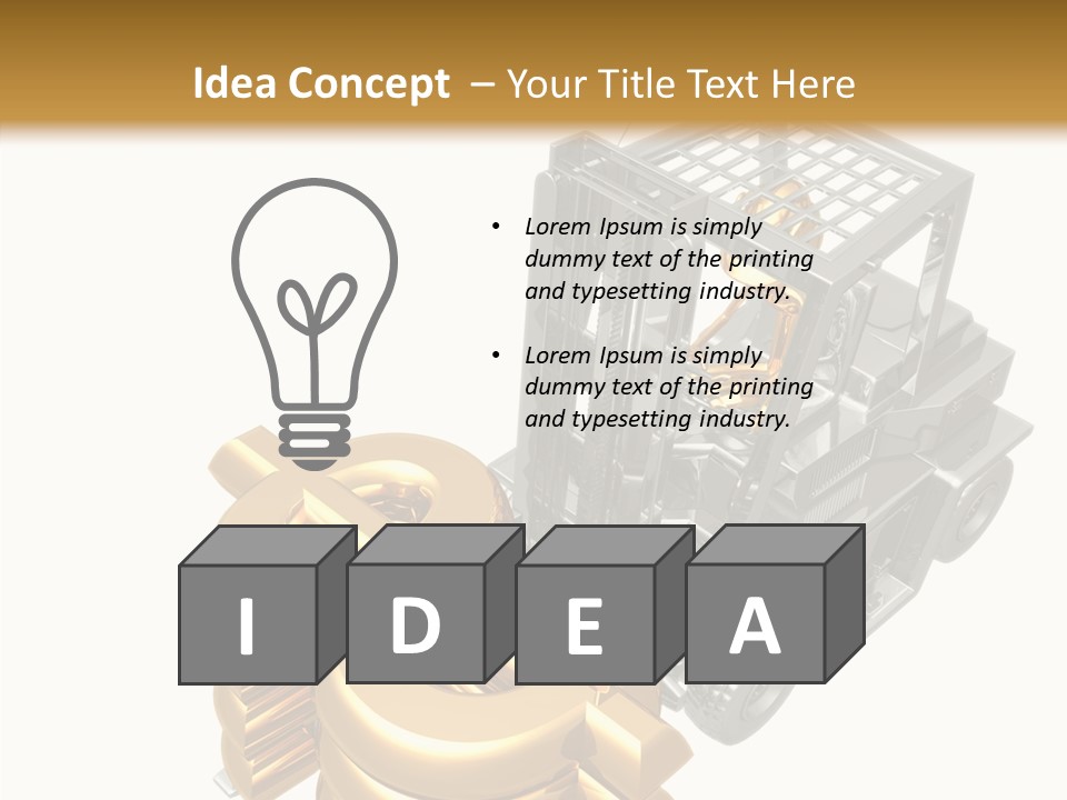 Art Value Forklift PowerPoint Template