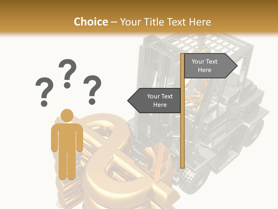 Art Value Forklift PowerPoint Template