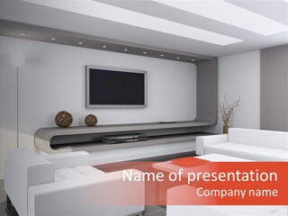 Cottage Furniture Manor PowerPoint Template