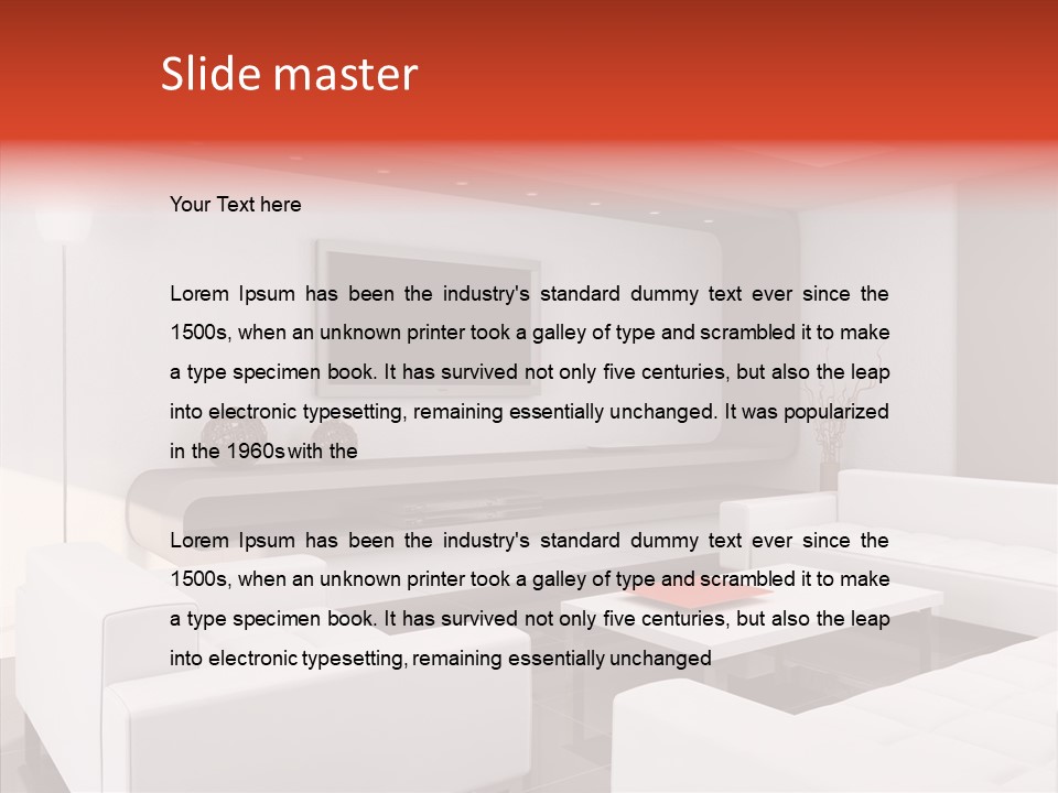 Cottage Furniture Manor PowerPoint Template