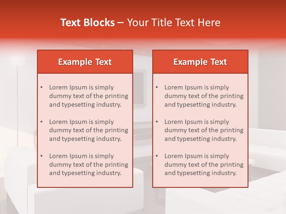 Cottage Furniture Manor PowerPoint Template