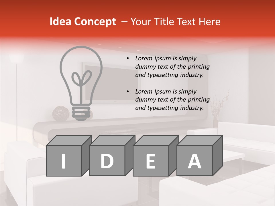 Cottage Furniture Manor PowerPoint Template