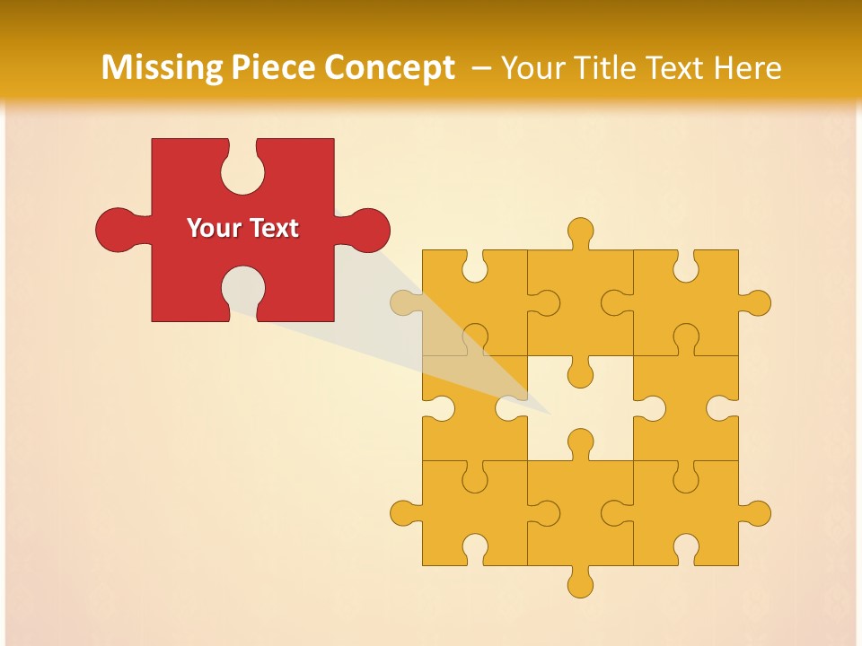 Ornament Drawing Placard PowerPoint Template