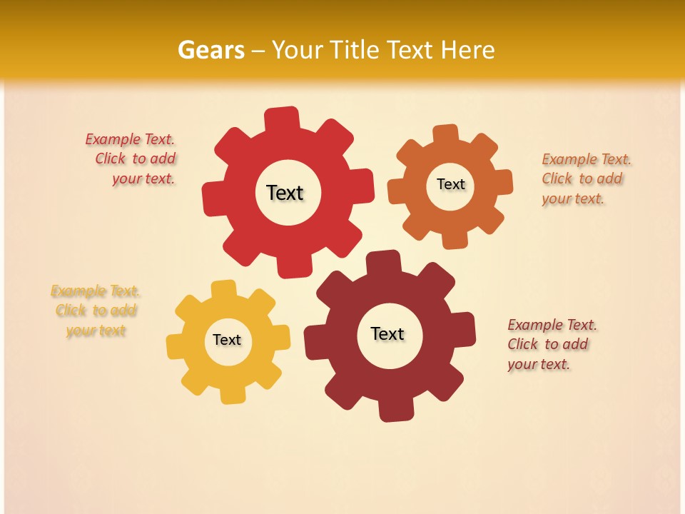 Ornament Drawing Placard PowerPoint Template