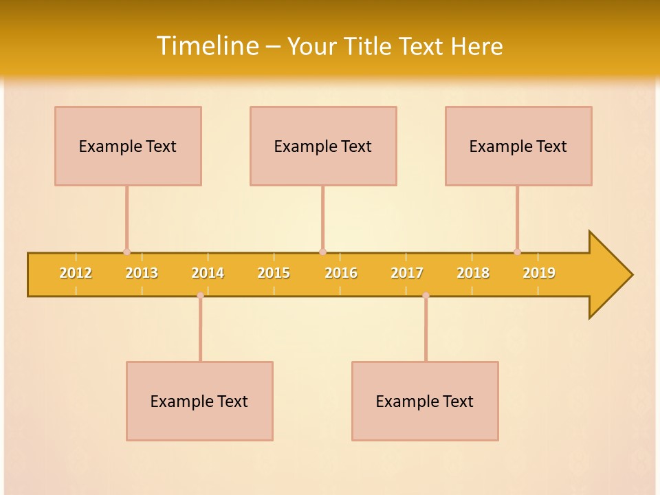Ornament Drawing Placard PowerPoint Template