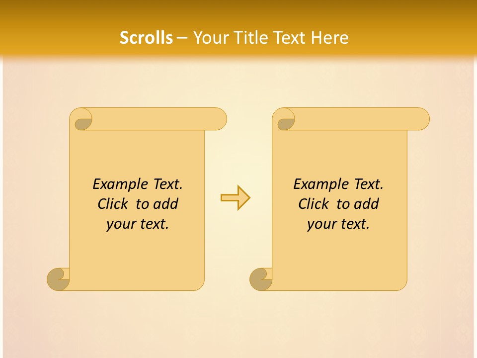 Ornament Drawing Placard PowerPoint Template