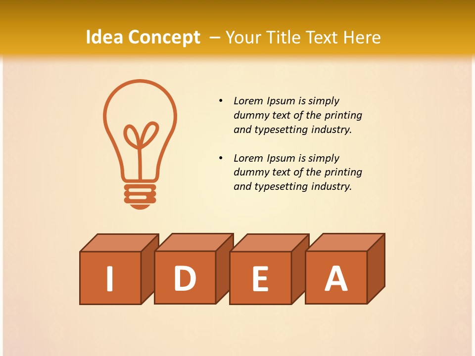 Ornament Drawing Placard PowerPoint Template