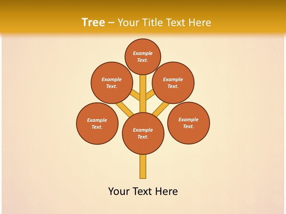 Ornament Drawing Placard PowerPoint Template