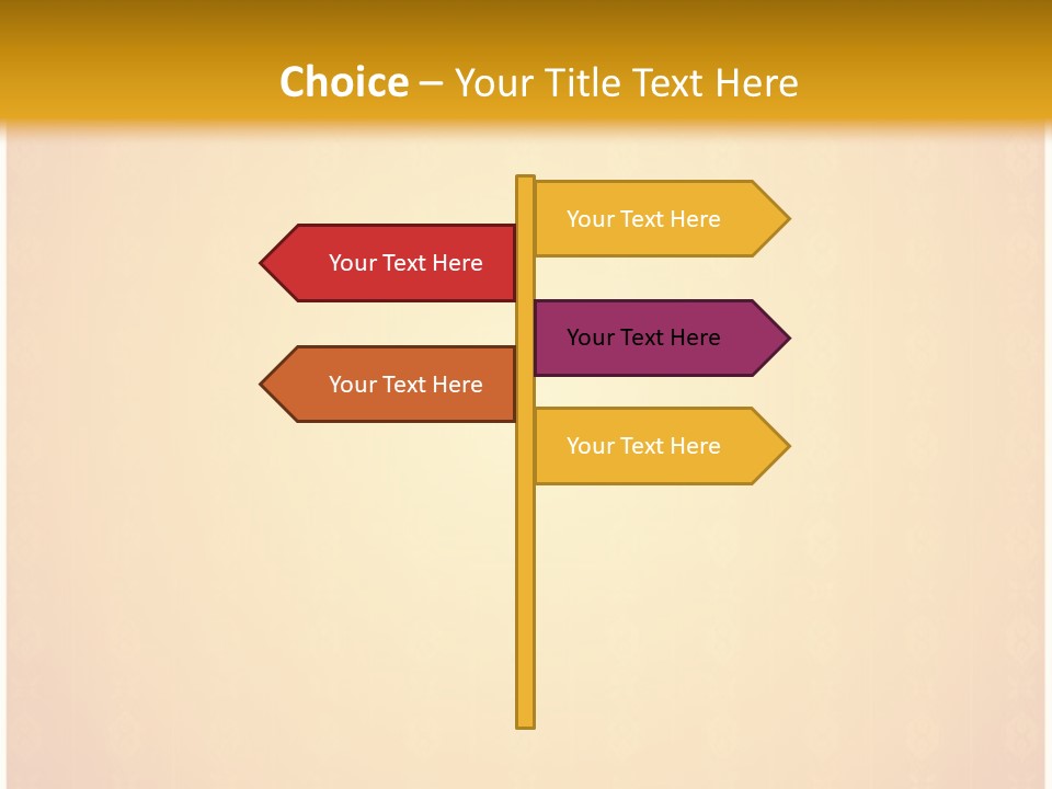 Ornament Drawing Placard PowerPoint Template
