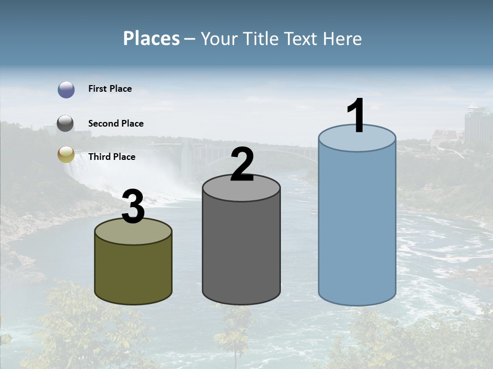 Mist Waterfall Travel PowerPoint Template