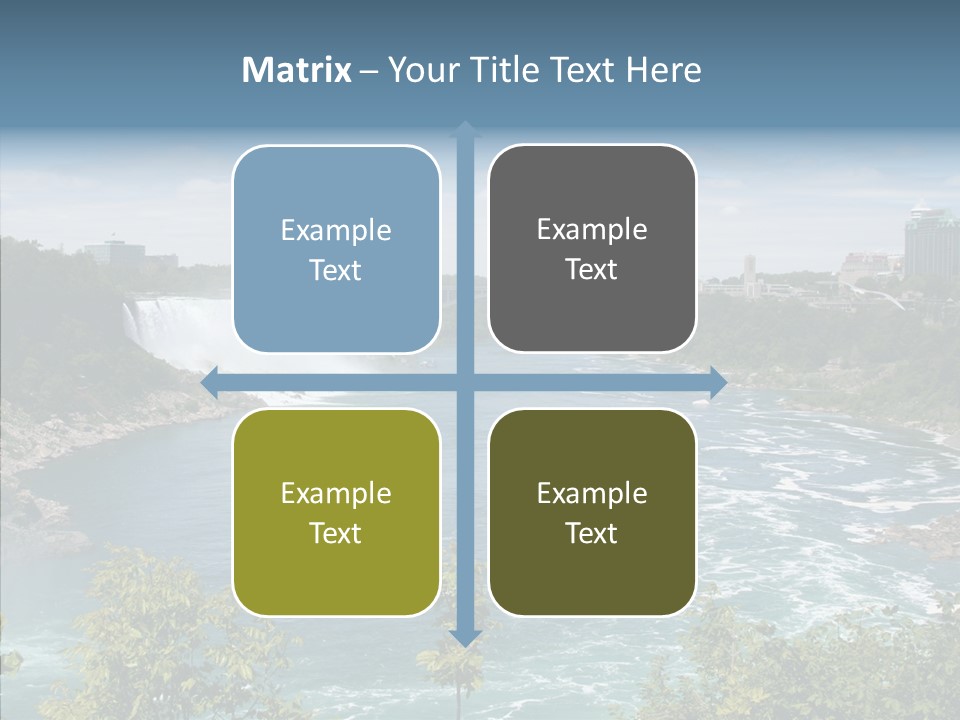 Mist Waterfall Travel PowerPoint Template