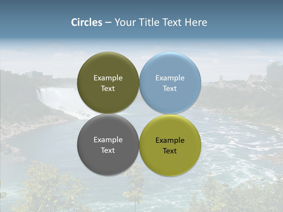 Mist Waterfall Travel PowerPoint Template