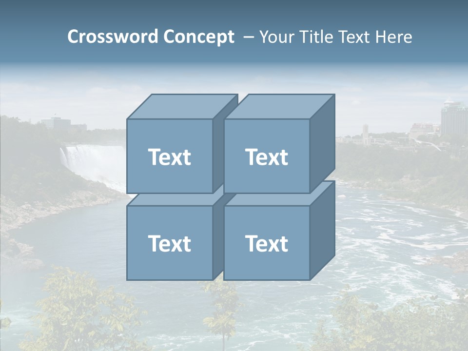 Mist Waterfall Travel PowerPoint Template
