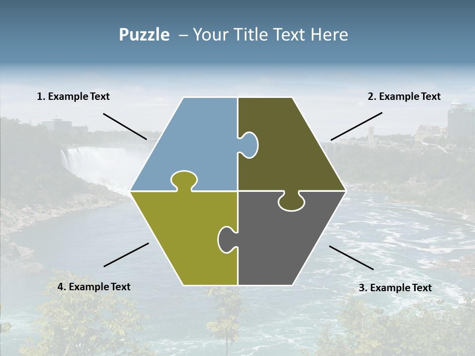 Mist Waterfall Travel PowerPoint Template