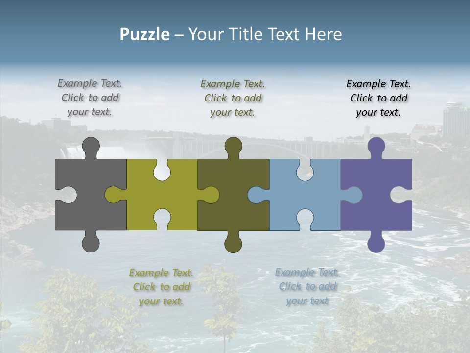 Mist Waterfall Travel PowerPoint Template