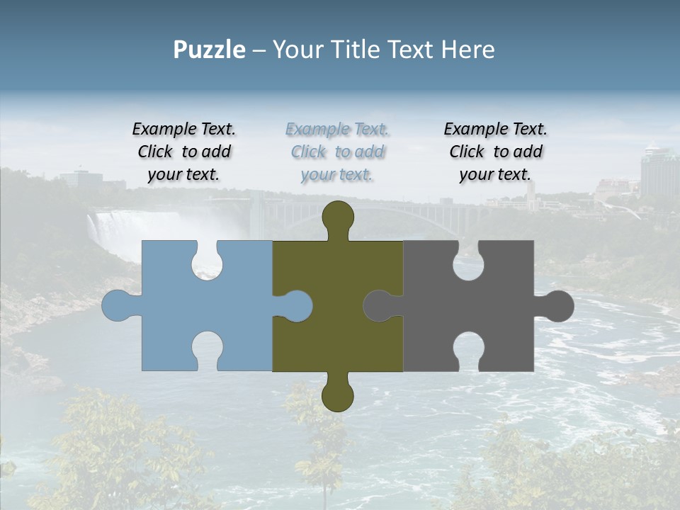 Mist Waterfall Travel PowerPoint Template