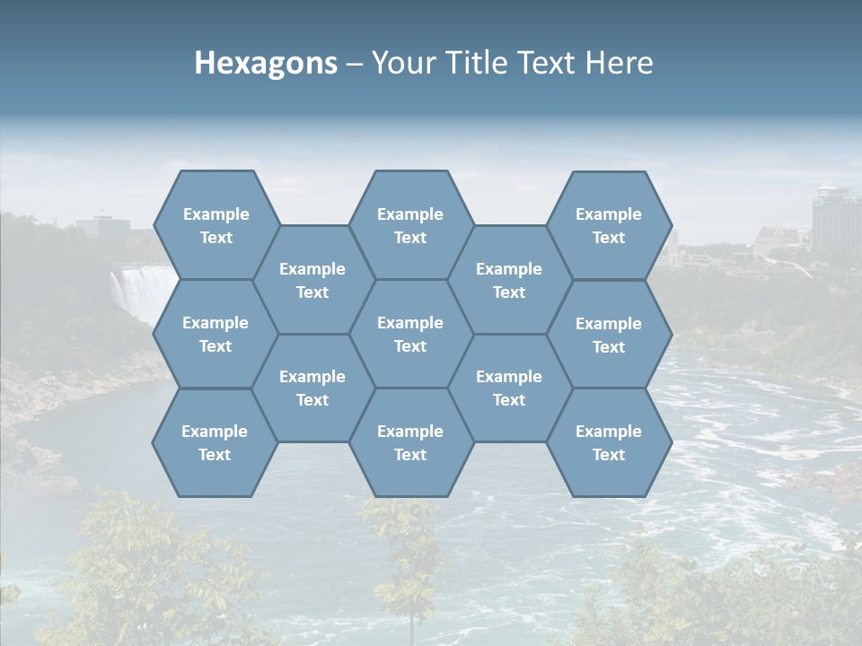 Mist Waterfall Travel PowerPoint Template