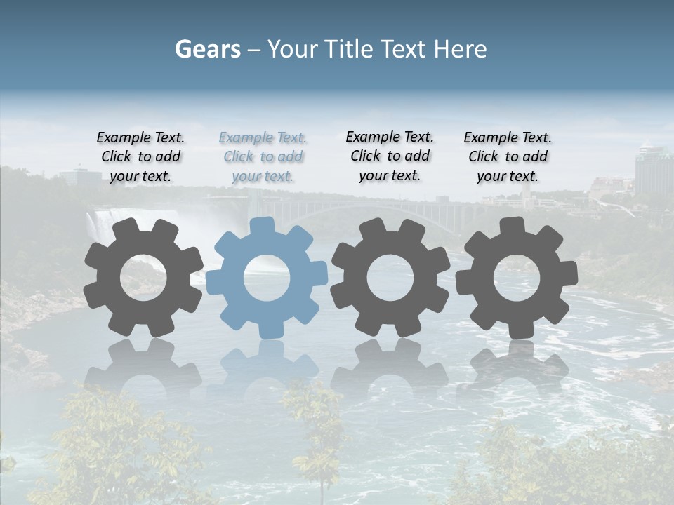 Mist Waterfall Travel PowerPoint Template