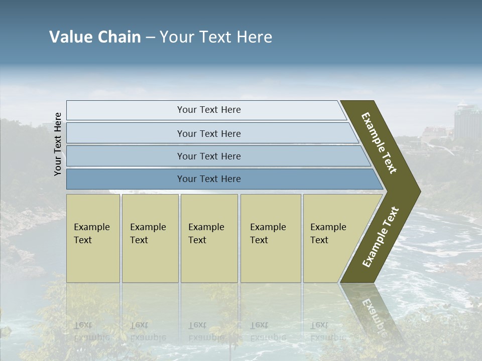 Mist Waterfall Travel PowerPoint Template