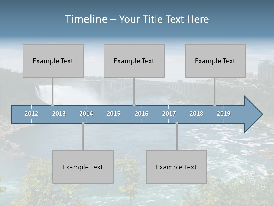 Mist Waterfall Travel PowerPoint Template