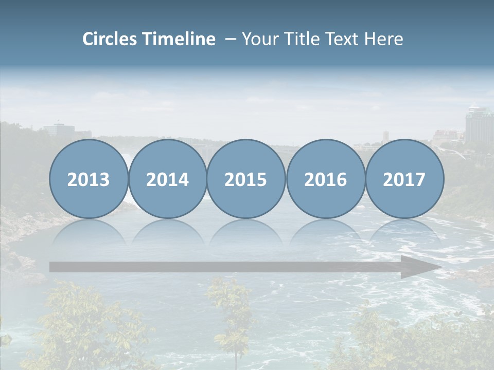 Mist Waterfall Travel PowerPoint Template