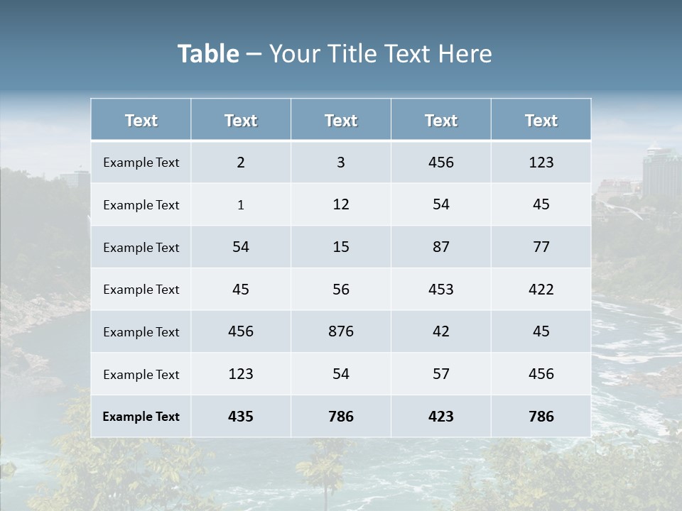 Mist Waterfall Travel PowerPoint Template