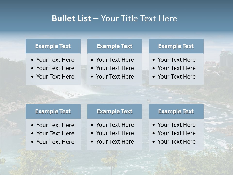 Mist Waterfall Travel PowerPoint Template