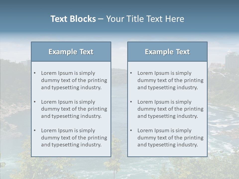 Mist Waterfall Travel PowerPoint Template
