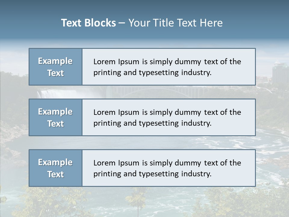 Mist Waterfall Travel PowerPoint Template