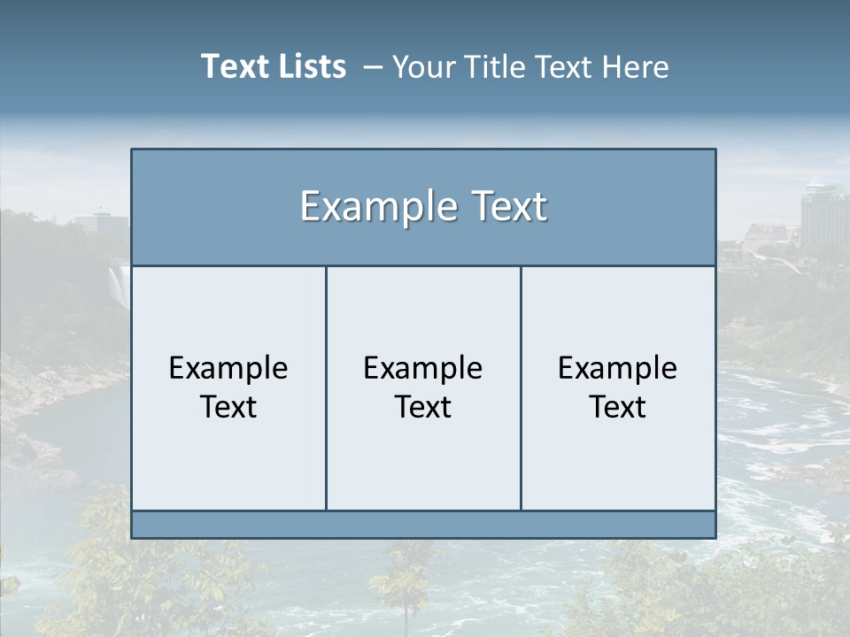Mist Waterfall Travel PowerPoint Template