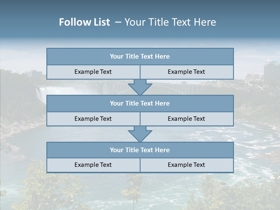 Mist Waterfall Travel PowerPoint Template