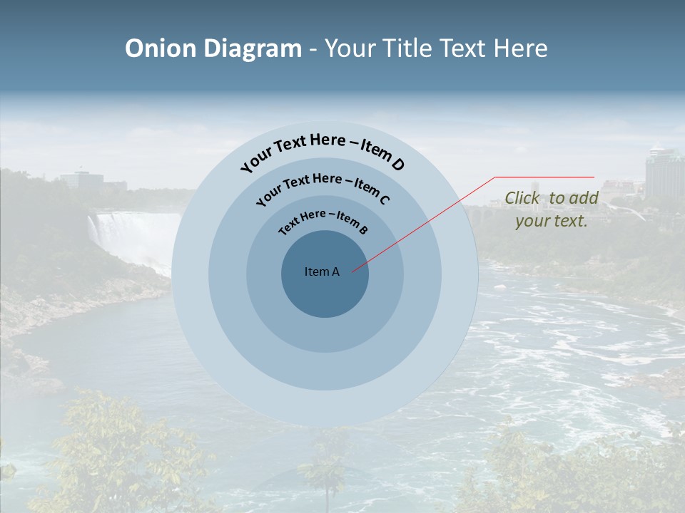 Mist Waterfall Travel PowerPoint Template