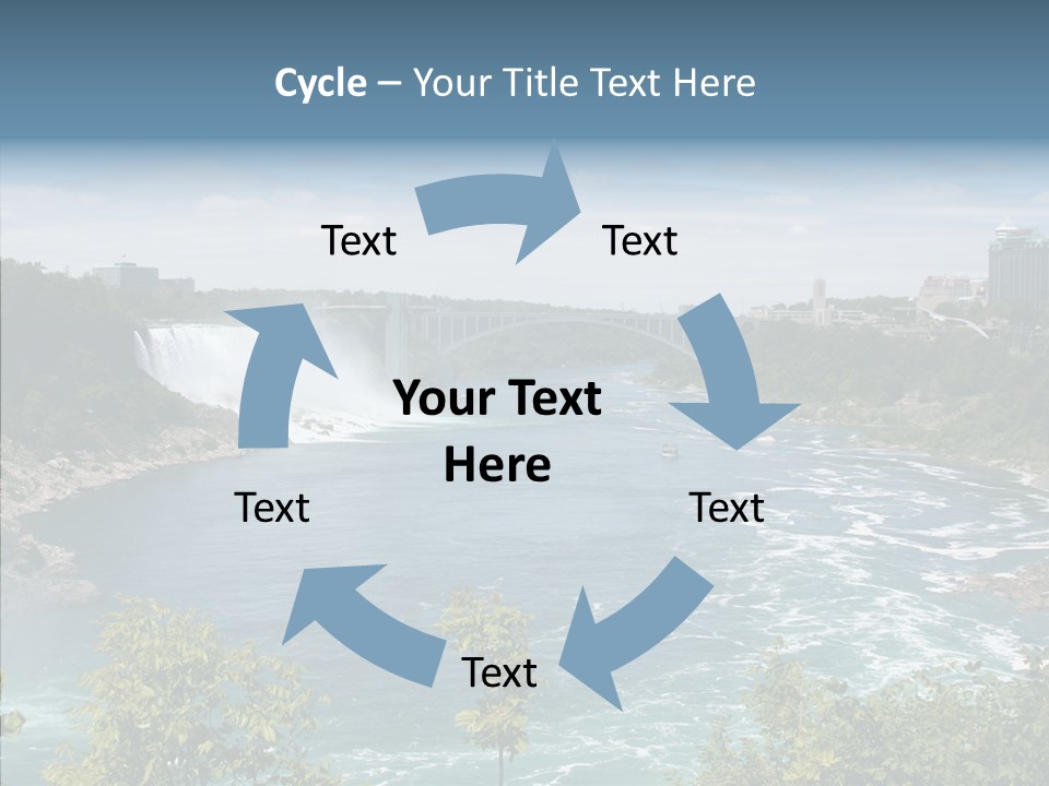 Mist Waterfall Travel PowerPoint Template