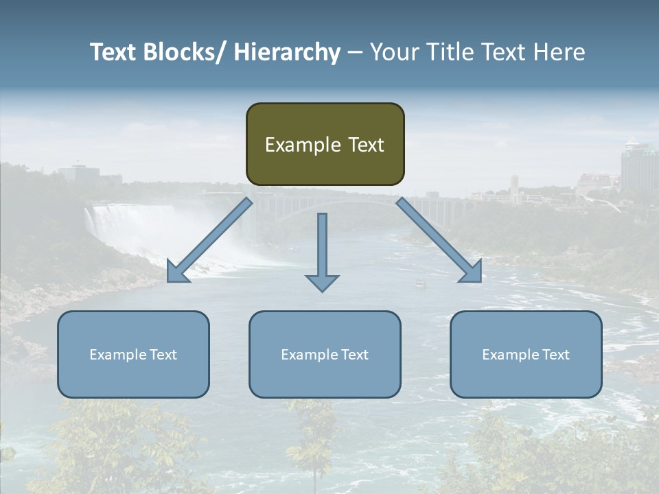 Mist Waterfall Travel PowerPoint Template