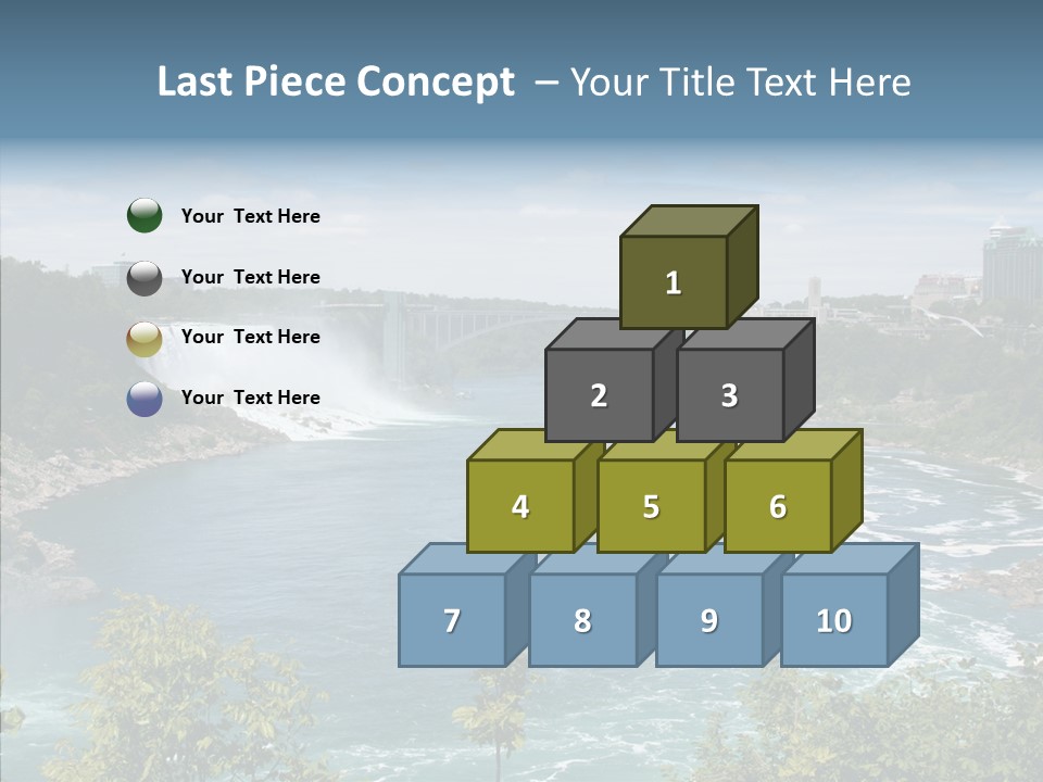 Mist Waterfall Travel PowerPoint Template