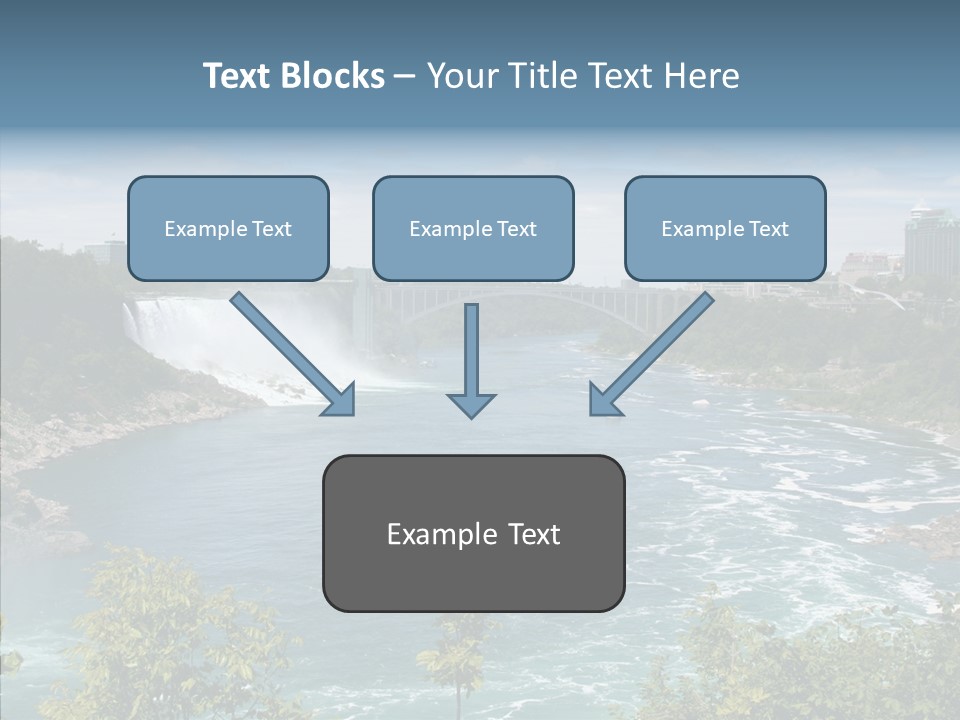 Mist Waterfall Travel PowerPoint Template