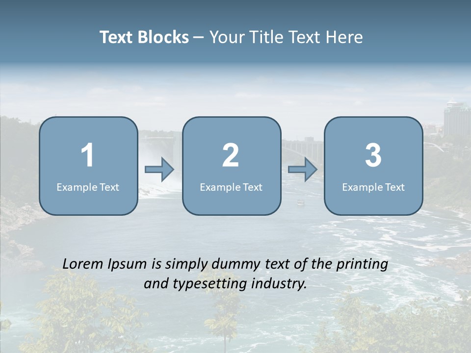 Mist Waterfall Travel PowerPoint Template